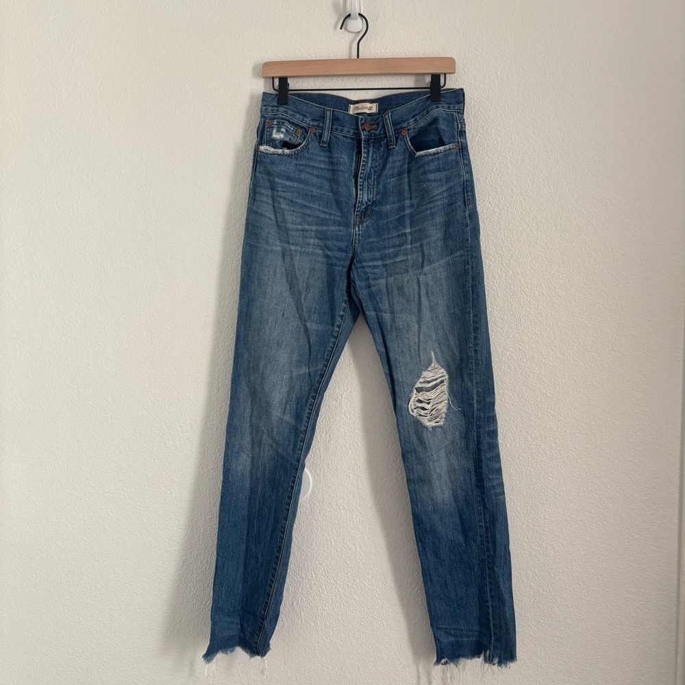 Madewell Women's Size 28 Blue Distressed The Perfect Summer Jean Style H5911 - Picture 2 of 6